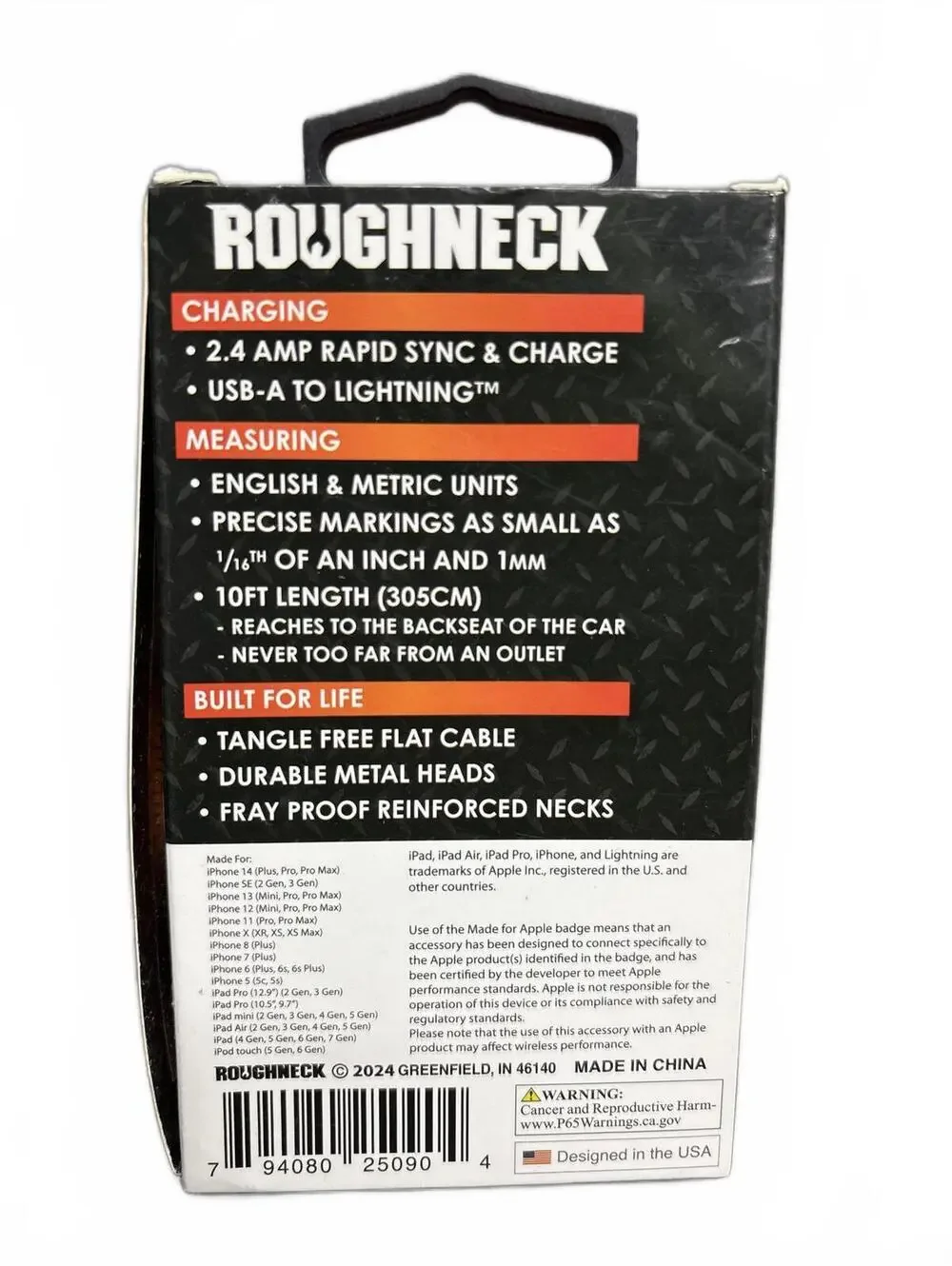 Roughneck Measuring Tape 10FT Charging Cable